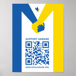 Stöd för QR-Poster i Ukraina Poster