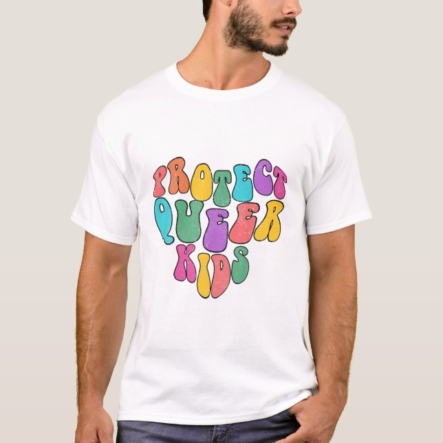 Stöd för Quéns Kids Cute LGBTQ T Shirt (Framsida)