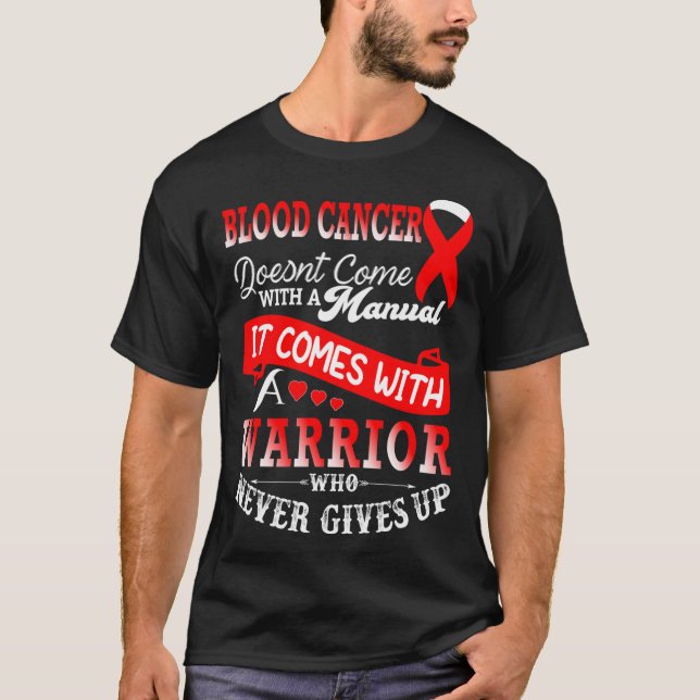 Stöd för Red Ribbon Warrior - ökad medvetenhet om  T Shirt (Framsida)