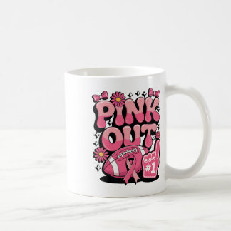 Stöd för rosa ut genom bröstcancer kaffemugg