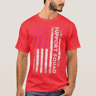 Stöd för Squ för medvetandehöjande av bröstcancer  T Shirt