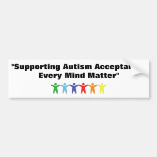 Stöd för stötfångare för autism-acceptans bildekal