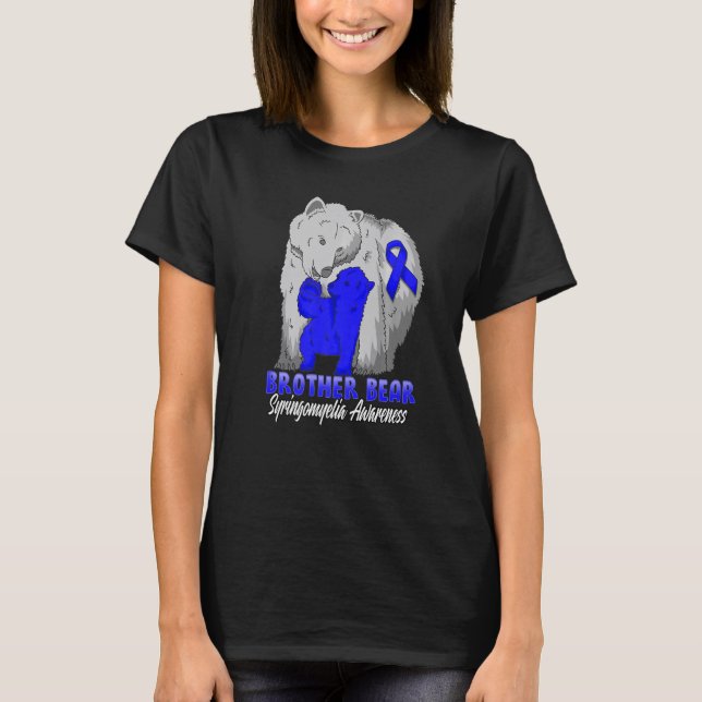 Stöd för Syringomyelia Child Awareness Brother Bea T Shirt (Framsida)