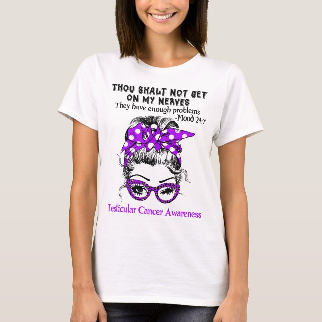 Stöd för testikulär cancermedvetenhet t shirt (Framsida)