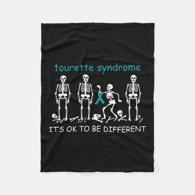 Stöd för Tourettes syndrom  Fleecefilt (Framsidan)