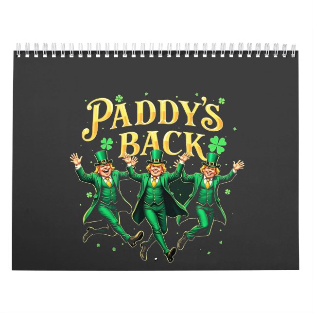 Stöd för trumpning av St patrick's day för bakåtfu Kalender (Omslag)