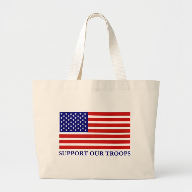 Stöd för vår Flagga Tote Bag Jumbo Tygkasse (Framsidan)
