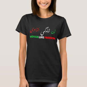 Stöd för Women Life Freedom Zan Zendegi Azadi Fars T Shirt