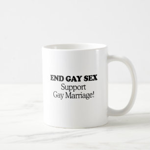 Stöd församkönade äktenskap kaffemugg