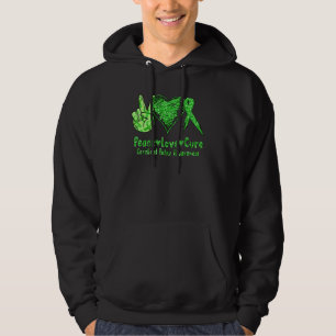 Stöd Fred Kärlek Bot Cerebral Pares Cp Grön Hoodie