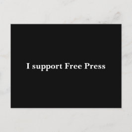 Stöd fri press vykort