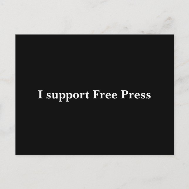 Stöd fri press vykort (Framsida)