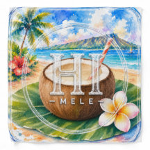 Stöd HIMELE Hawaiian Bandana Kokosnöt