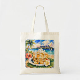 Stöd HIMELE Hawaiian Tote Bag-Pannkaka Tygkasse