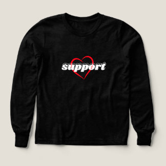 Stöd hjärtdesign – Rött kärlekssymbol med fet stil T Shirt