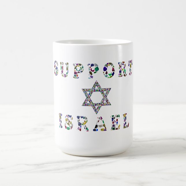 Stöd Israel Diamond och Gemstone Magisk Mugg (Center)