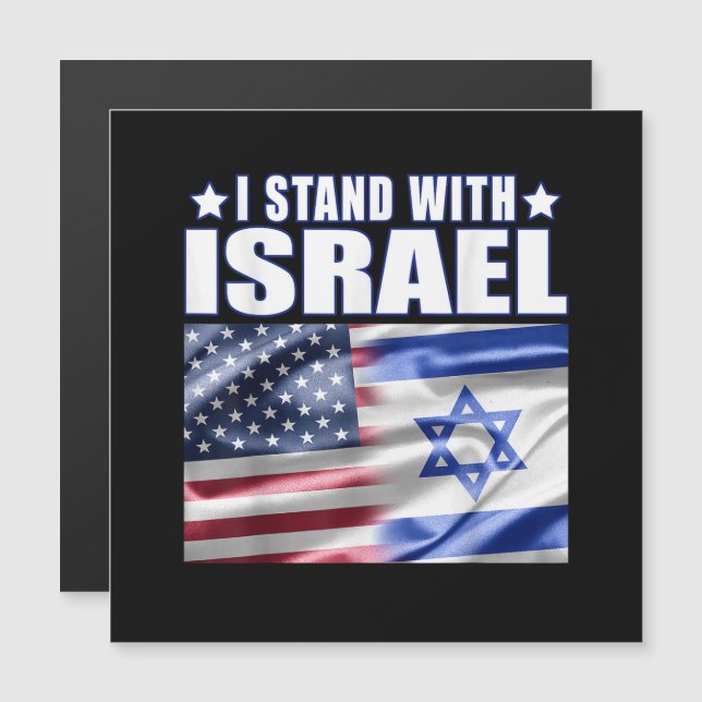 Stöd Israel Jag står med Israel  (Fram/baksida)