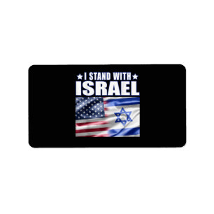 Stöd Israel Jag står med Israel  Adressetikett