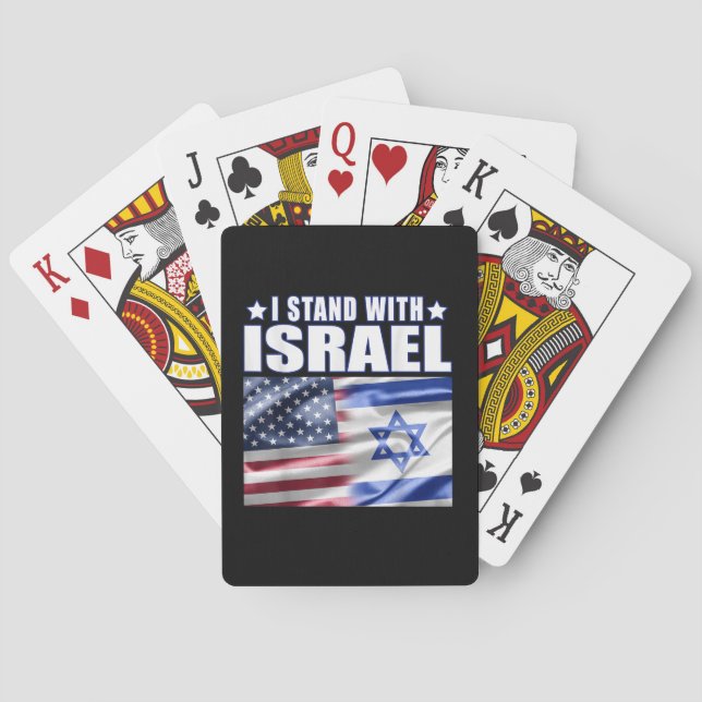 Stöd Israel Jag står med Israel  Casinokort (Baksidan)