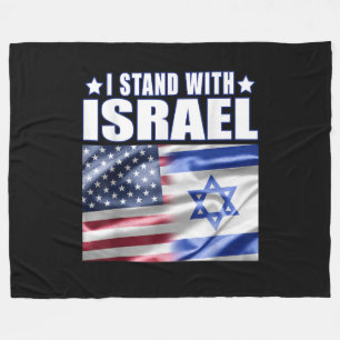 Stöd Israel Jag står med Israel  Fleecefilt