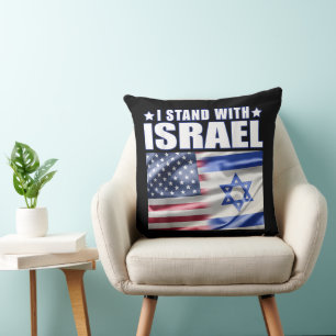 Stöd Israel Jag står med Israel  Kudde