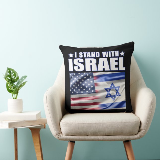 Stöd Israel Jag står med Israel  Kudde (Stol)