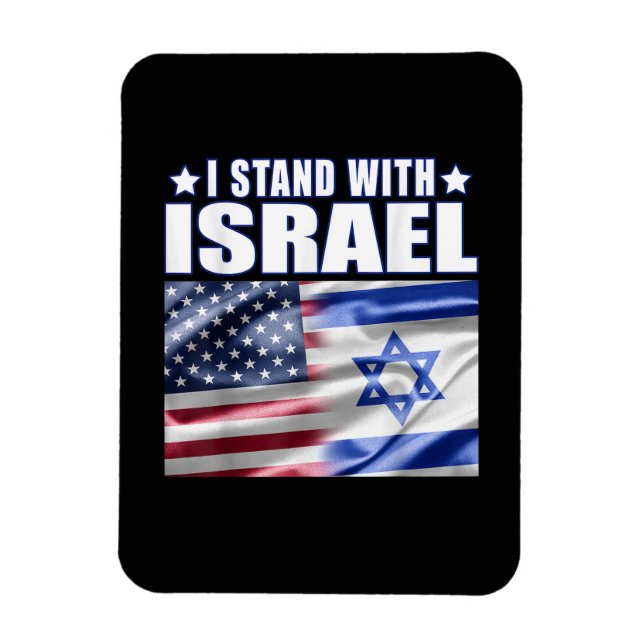 Stöd Israel Jag står med Israel  Magnet (Vertikal)