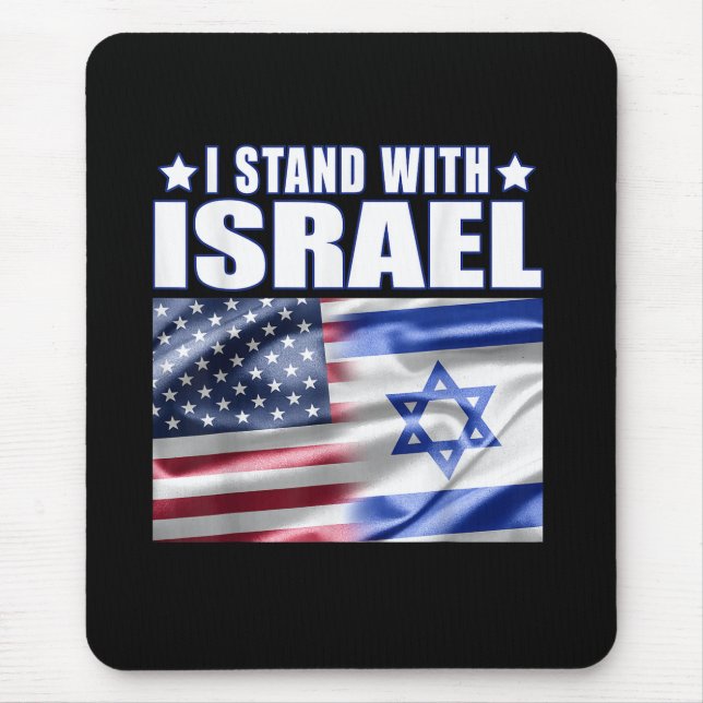Stöd Israel Jag står med Israel  Musmatta (Framsidan)