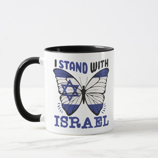 Stöd Israel - jag står på Israels sida Mugg (Vänster)