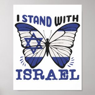 Stöd Israel - jag står på Israels sida Poster