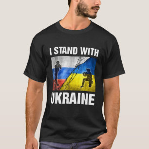 Stöd jag står för med Ukraina American Ukrainska F T Shirt