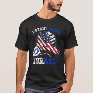Stöd jag står med Israel judisk arv Israel T Shirt