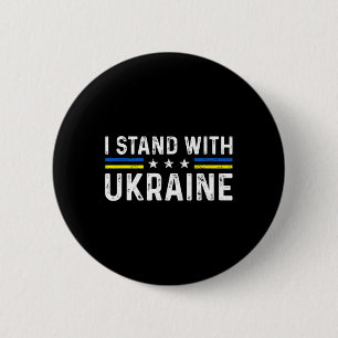 Stöd jag står med Ukraina ukrainska flaggan Knapp