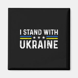 Stöd jag står med Ukraina ukrainska flaggan Magnet