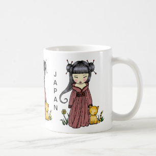 Stöd Japan Mugg Kimono Flicka
