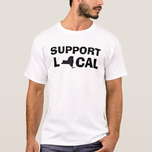 Stöd Lokal T-shirt - New York (NY) (Framsida)