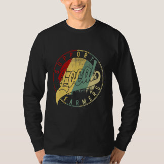Stöd Lokala Bönder Bondemarknad Lantbruk Land T Shirt