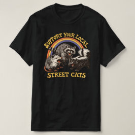 Stöd lokala gatuskatter -Tvättbjörn och Pungråtta T Shirt