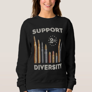 Stöd mångfalds kula andra tillägget vapen rätt t shirt