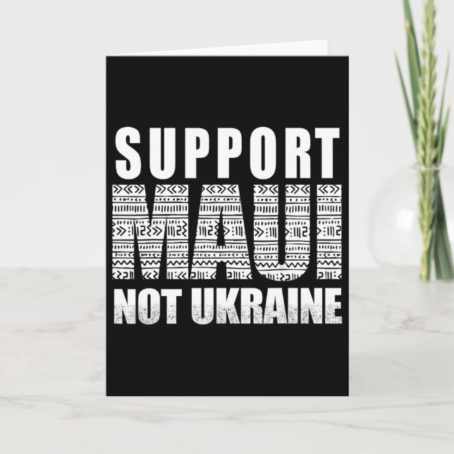 Stöd Maui inte Ukraina Kort (Framsida)