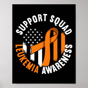 Stöd Medvetenhet Squad I Blodceller Cancer Leuk Poster