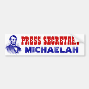 Stöd Michaelah Montgomery för PRESSSEKRETERARE Bildekal