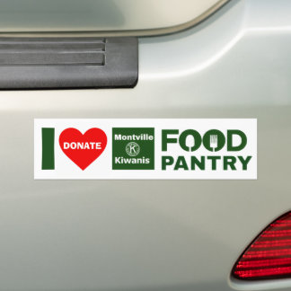 Stöd Montville Kiwanis Food Pantry Bildekal