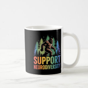 Stöd Neurodiversitet Rolig Bigfoot Autism ADHD Kaffemugg
