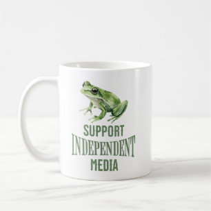 Stöd Oberoende Media Groda Akvarell Kaffemugg
