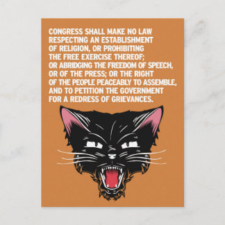 Stöd och försvar av konstitutionen vykort