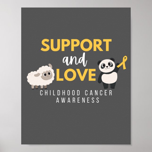stöd och kärlek barncancer Skriv ut och Poster (Framsidan)