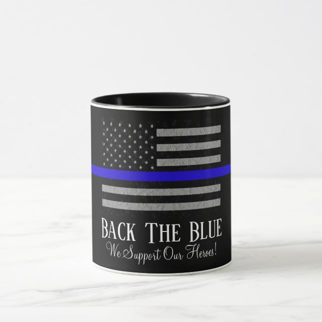 STÖD POLISEN KOPP STÖDJER POLIS MUG (Center)