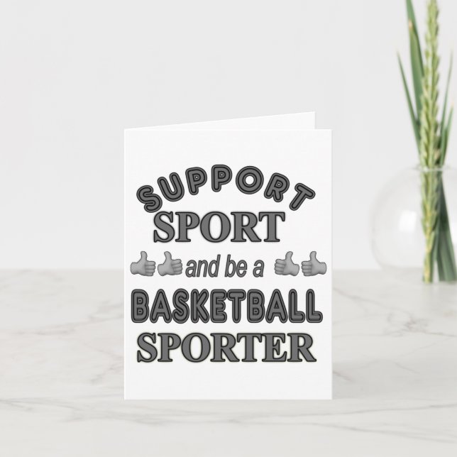 Stöd sport och vara en basket-supporter 1  kort (Framsida)
