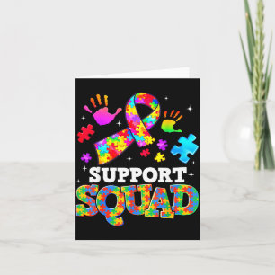 Stöd Squad Autism Medvetande Band Familj Män Kort